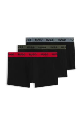 Lot de trois boxers courts avec logo &agrave; la taille, Gris chin&eacute;