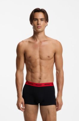 Lot de trois boxers courts avec logo &agrave; la taille, Gris chin&eacute;