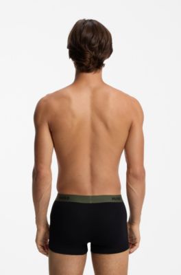 Lot de trois boxers courts avec logo &agrave; la taille, Gris chin&eacute;