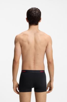 Three-pack trunks with jacquard logo waistband, Light Green