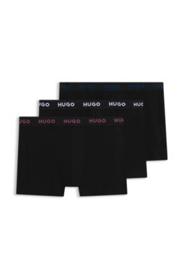 Lot de trois boxers longs, Gris chin&eacute;