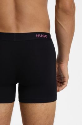 Lot de trois boxers longs, Gris chin&eacute;
