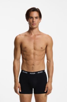 Lot de trois boxers longs, Gris chin&eacute;