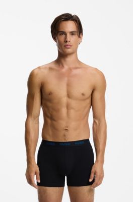 Lot de trois boxers longs, Gris chin&eacute;