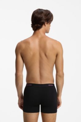 Lot de trois boxers longs, Gris chin&eacute;
