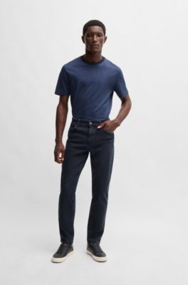 Maine regular-fit jeans in performance-stretch denim, Dark Blue