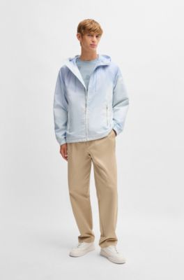 Mercerized-cotton T-shirt with Double B monograms, Light Blue