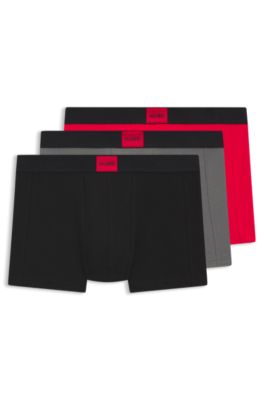Three-pack of stretch-cotton trunks, Patterned