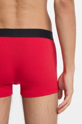 Lot de trois boxers courts en coton stretch, Fantaisie