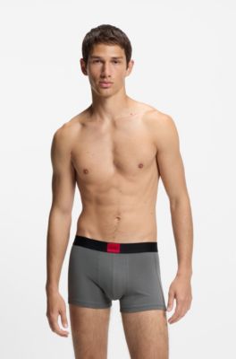Lot de trois boxers courts en coton stretch, Fantaisie