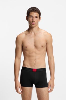 Lot de trois boxers courts en coton stretch, Fantaisie