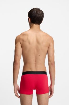 Three-pack of stretch-cotton trunks, Patterned