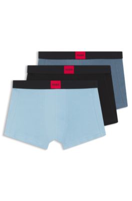 Three-pack of stretch-cotton trunks, Patterned
