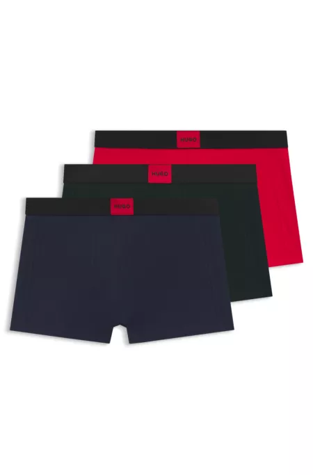 Three-pack of stretch-cotton trunks