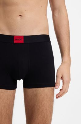 Three-pack of stretch-cotton trunks, Patterned