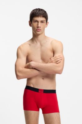 Lot de trois boxers courts en coton stretch, Fantaisie