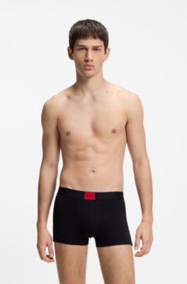 Lot de trois boxers courts en coton stretch, Fantaisie