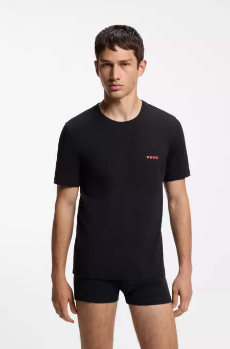 Three-pack of logo-print underwear T-shirts in cotton