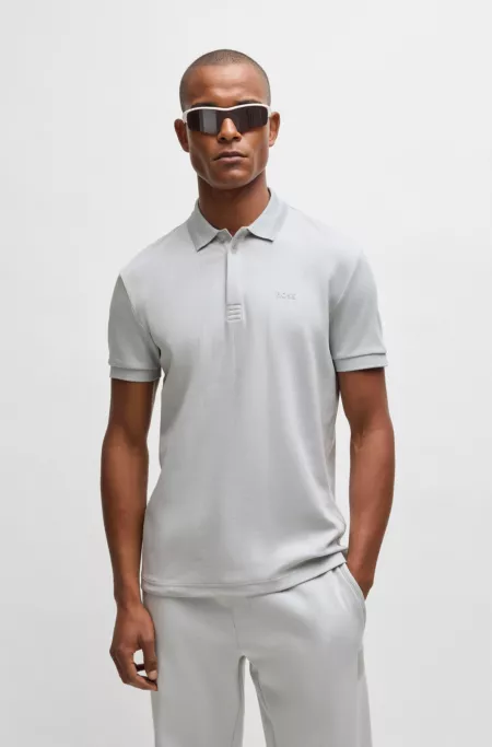 Paddy polo shirt with drop-needle stitching
