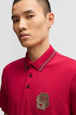 BOSS x Creation of the Gods mercerised-cotton polo shirt, Red
