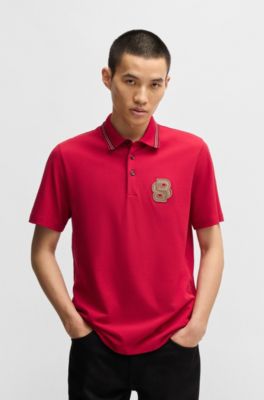 BOSS x Creation of the Gods mercerised-cotton polo shirt, Red