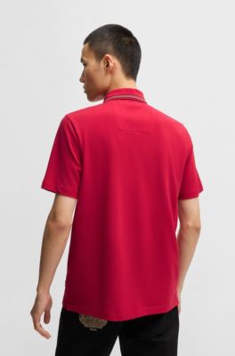 BOSS x Creation of the Gods mercerised-cotton polo shirt, Red