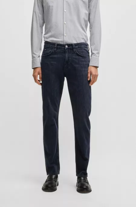 Delaware slim-fit jeans in dark-blue stretch denim