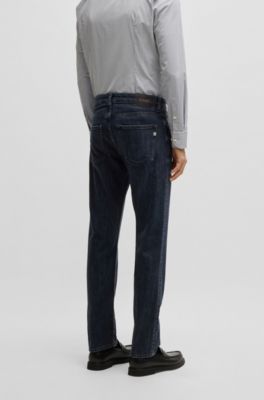 Delaware slim-fit jeans in dark-blue stretch denim, Dark Blue