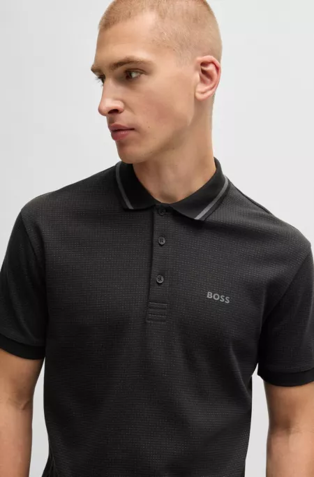 Paddy polo shirt in cotton jacquard