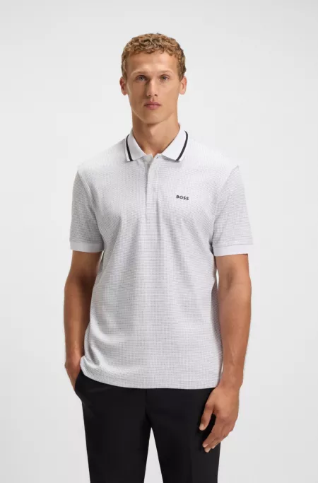 Paddy polo shirt in cotton jacquard