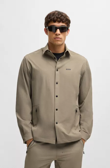 Relaxed-fit overshirt in water-repellent stretch fabric