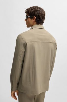 Sobrecamisa relaxed fit en tejido el&aacute;stico repelente al agua, Cal