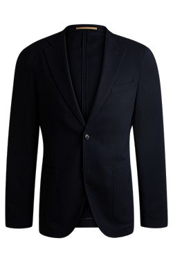 Americana slim fit en mezcla de lana con estructura