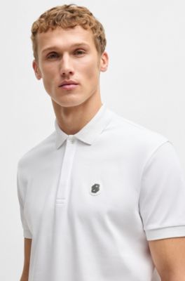 Polo estilo Paddy en algod&oacute;n fresco, Blanco