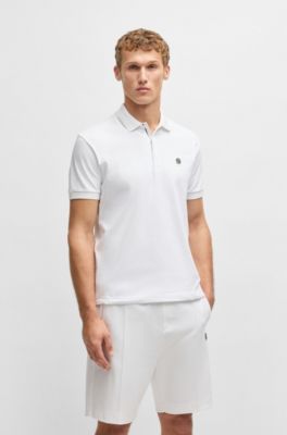 Paddy polo shirt in cooling cotton, White