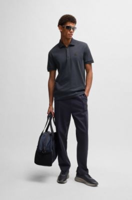 Polo estilo Paddy en algod&oacute;n fresco, Azul oscuro