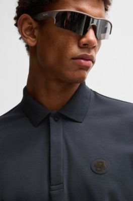 Polo estilo Paddy en algod&oacute;n fresco, Azul oscuro