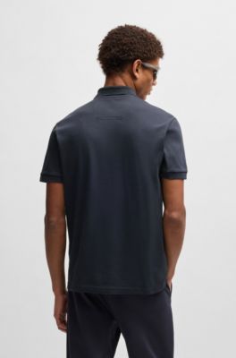 Polo estilo Paddy en algod&oacute;n fresco, Azul oscuro