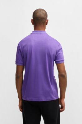 Polo Paddy en coton respirant, Violet fonc&eacute;
