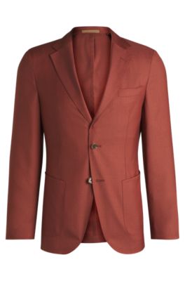 Manteau Homme BOSS H-Hyde-254 - Slim Fit En Laine Et Cachemire - Coupe élégante, Poches Passepoilées, Doublure