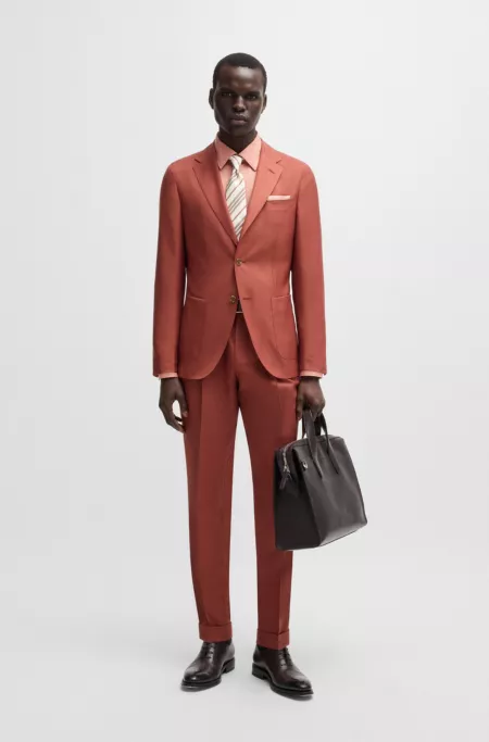 Slim-fit suit jacket in cashmere, wool and silk