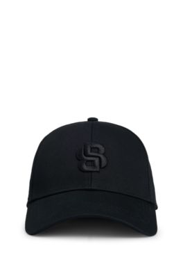 Gorra de sarga de algod&oacute;n con monograma Double&nbsp;B bordado, Negro