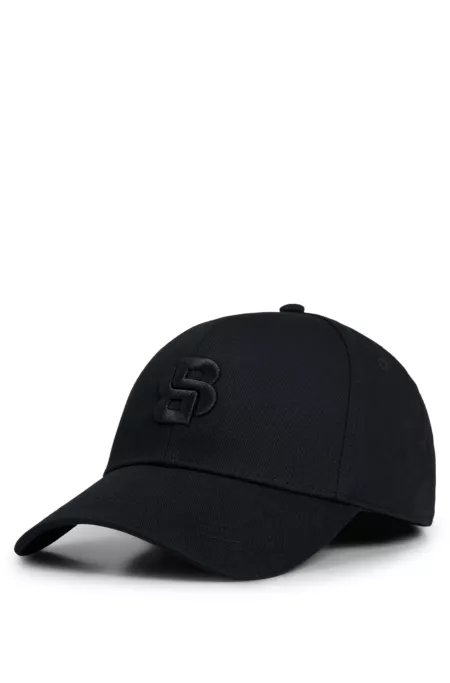 Cotton-twill cap with Double B monogram