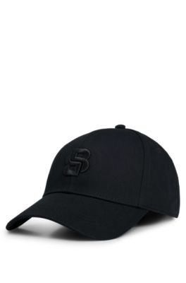 Casquette en twill de coton avec monogramme Double&nbsp;B brod&eacute;, Noir