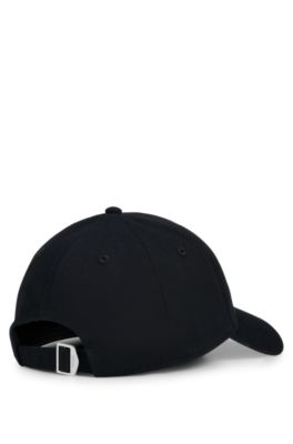 Cotton-twill cap with embroidered Double B monogram, Black