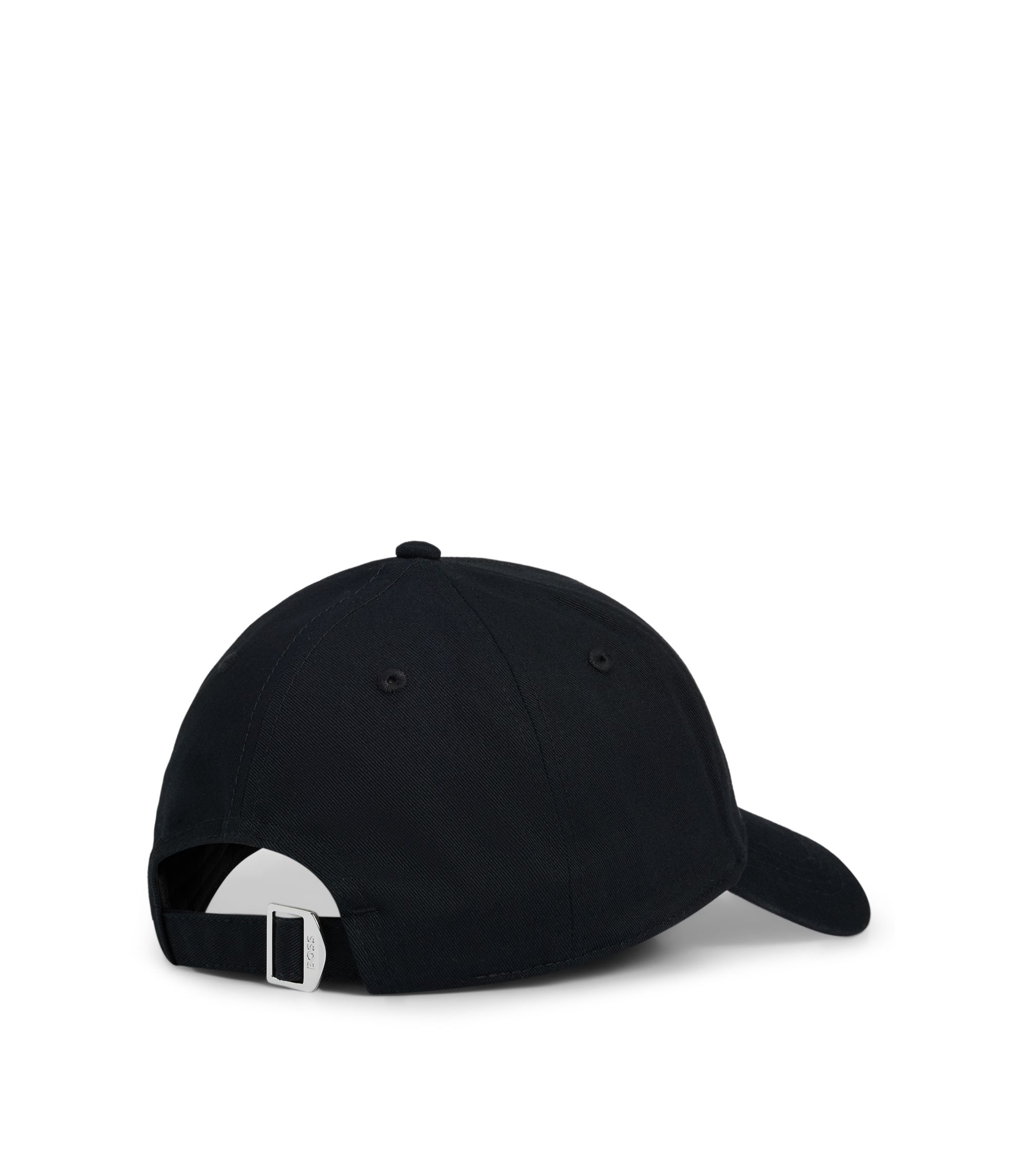 BOSS - Cotton-twill cap with embroidered Double B monogram - Black
