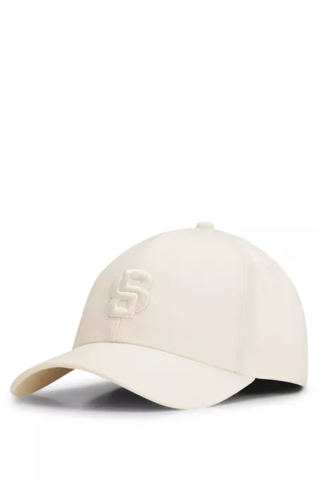 Cotton-twill cap with Double B monogram