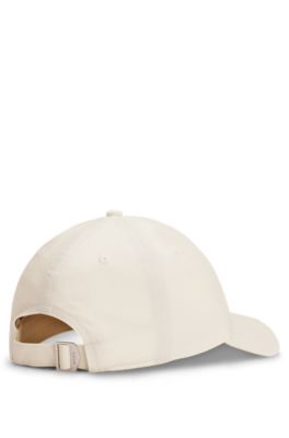 Cotton-twill cap with embroidered Double B monogram, White