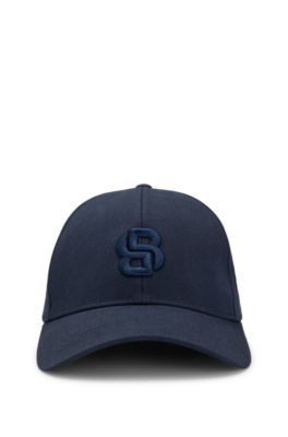 Gorra de sarga de algod&oacute;n con monograma Double&nbsp;B bordado, Azul oscuro