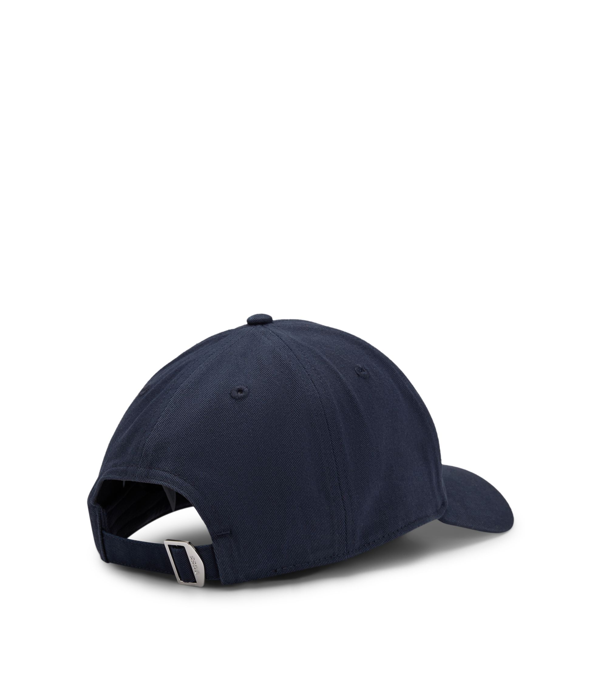 BOSS - Cotton-twill cap with embroidered Double B monogram - Dark Blue